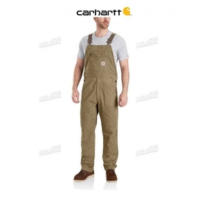 Kaki Foncé Carhartt Rugged Flex Relaxed Fit Tela Bib Overall Kaki - Danmark FSY-8722245