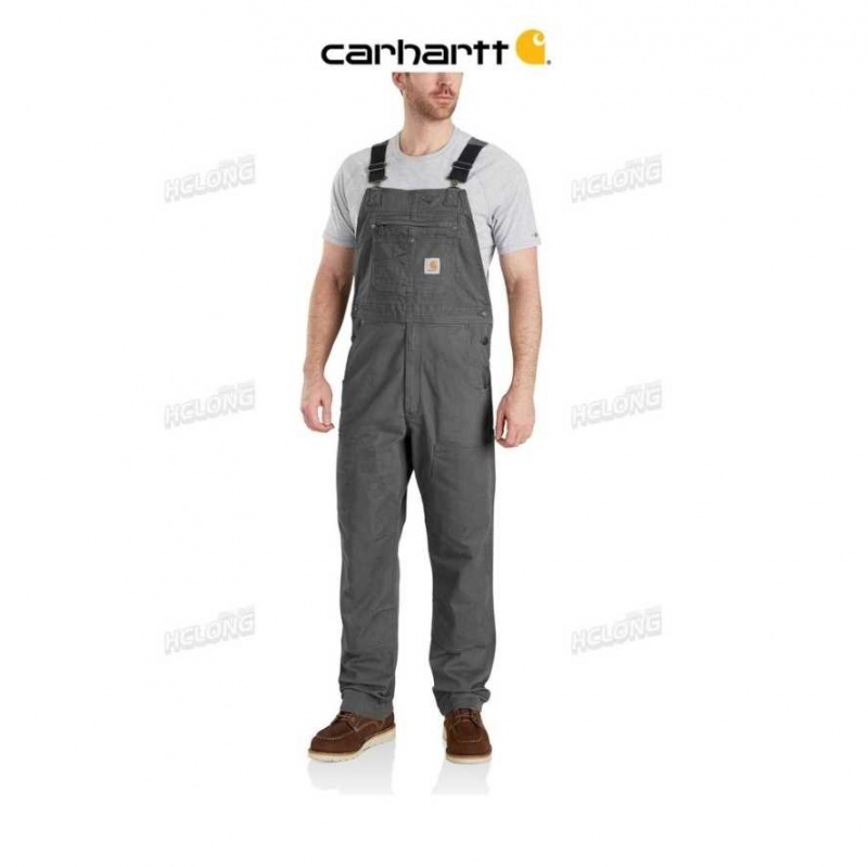 Gravel Carhartt Rugged Flex Relaxed Fit Tela Bib Overall - Danmark FDF-4218072