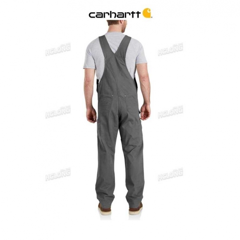 Gravel Carhartt Rugged Flex Relaxed Fit Tela Bib Overall - Danmark FDF-4218072