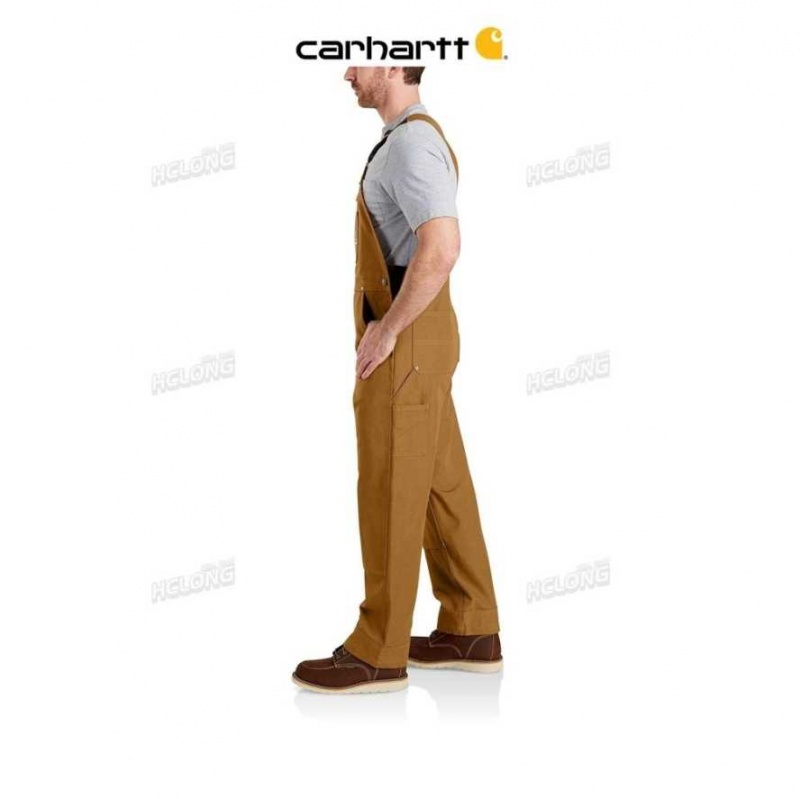 Marron Carhartt Relaxed Fit Duck Bib Overall - Danmark ZAG-0145096