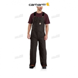 Marron Foncé Carhartt Loose Fit Washed Duck Insulated Bib Overall Marron - Danmark VCY-1836910