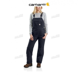 Bleu Marine Carhartt Relaxed Fit Washed Duck Insulated Bib Overall Bleu - Danmark IJU-4883250