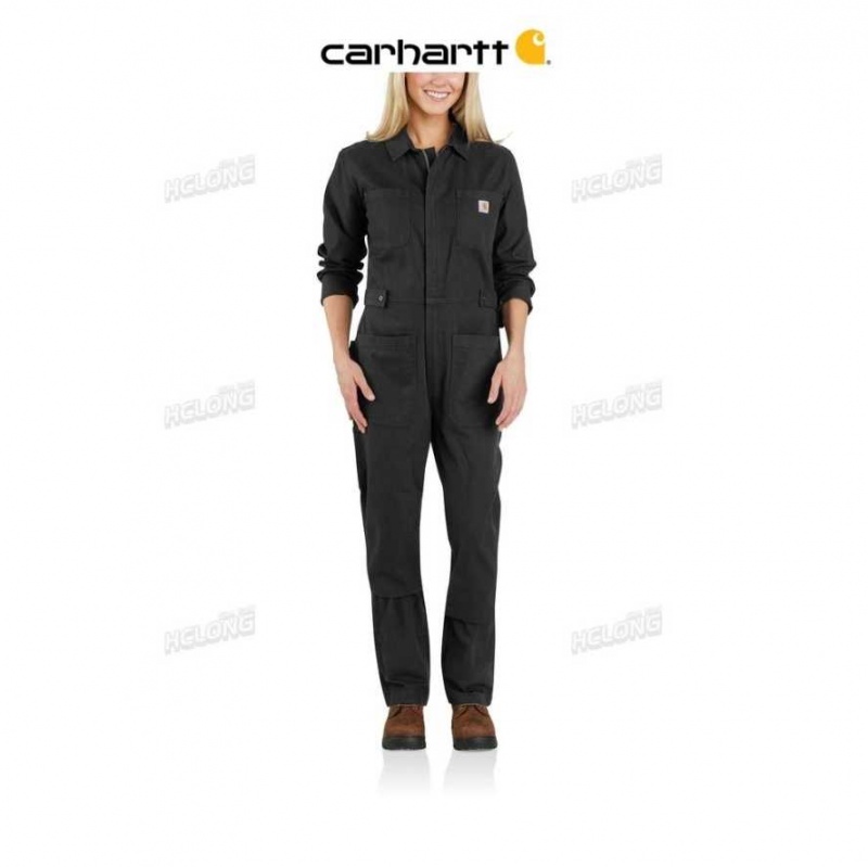 Noir Carhartt Rugged Flex Relaxed Fit Tela Coverall - Danmark ZVS-7573643