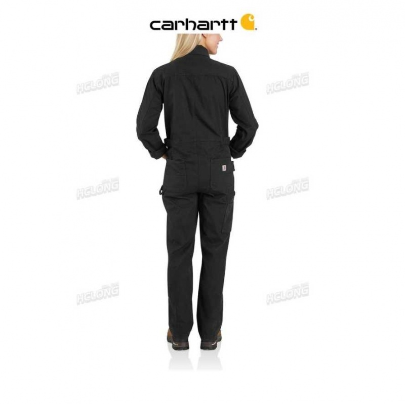 Noir Carhartt Rugged Flex Relaxed Fit Tela Coverall - Danmark ZVS-7573643