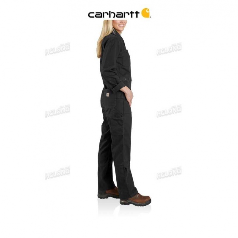 Noir Carhartt Rugged Flex Relaxed Fit Tela Coverall - Danmark ZVS-7573643