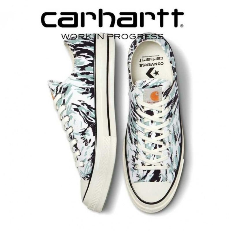 Blanche Vert Noir Carhartt Wip x Converse Chuck Taylor All-Star 70 Ox Hinterland Low Sneakers Blanche Vert - Danmark WGS-5597943