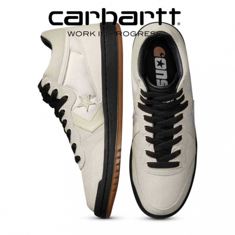 Blanche Noir Carhartt Wip x Converse Fastbreak Pro Cons Mid Blanche - Danmark SIN-3075458