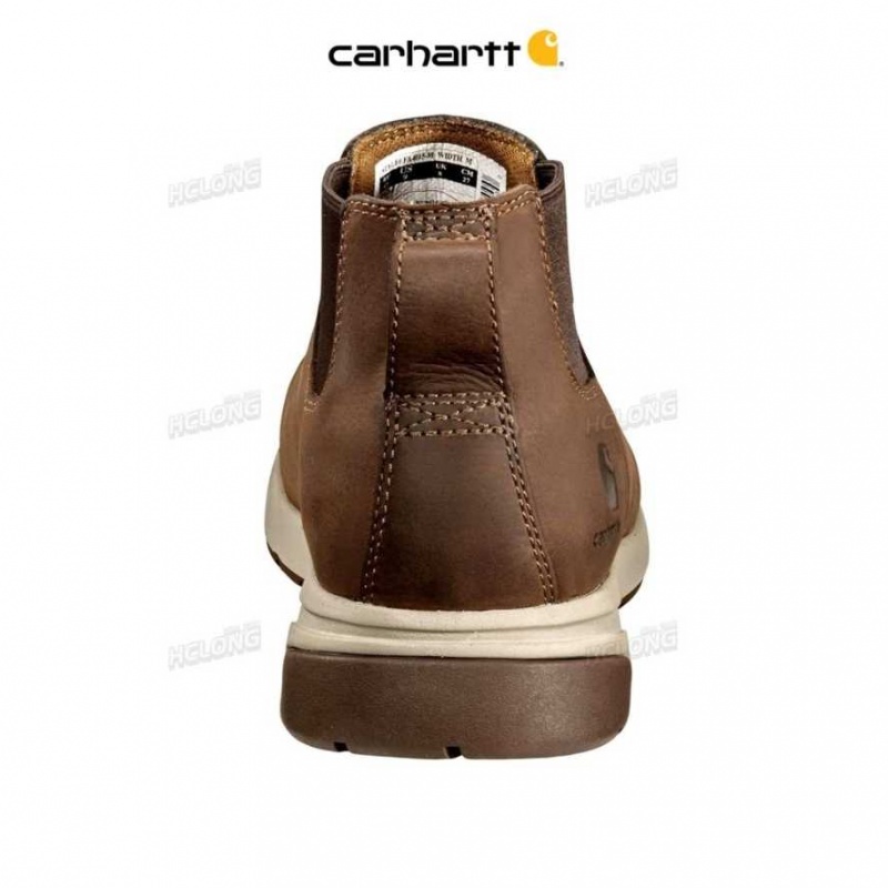 Marron Carhartt Force 4-Inch Chelsea Boot Sécurité Embout - Danmark ZHX-3298606