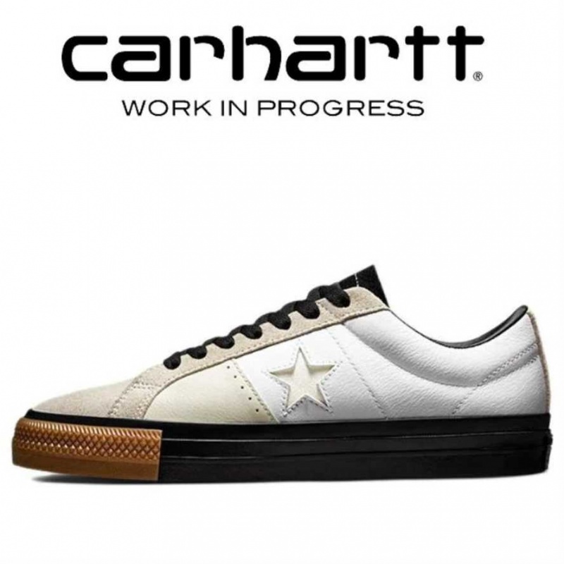 Blanche Noir Carhartt Wip x Converse One Star Pro Cons Low Blanche - Danmark LFK-3805345