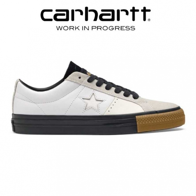 Blanche Noir Carhartt Wip x Converse One Star Pro Cons Low Blanche - Danmark LFK-3805345