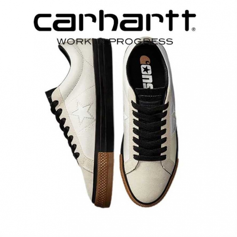 Blanche Noir Carhartt Wip x Converse One Star Pro Cons Low Blanche - Danmark LFK-3805345