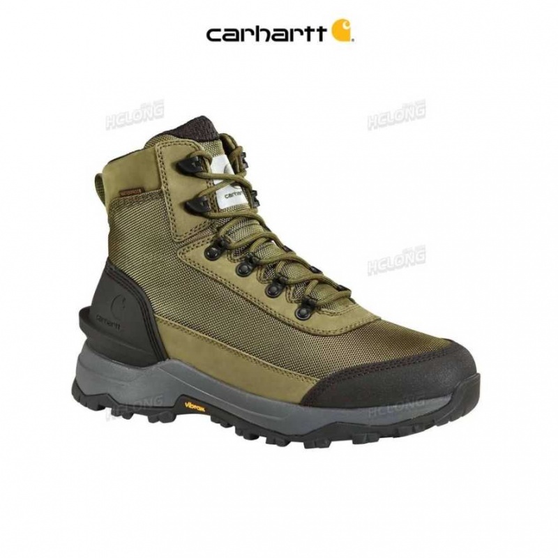 Vert Olive Carhartt 6-Inch Non-Sécurité Embout Hiker Boot Vert - Danmark NNS-5093628