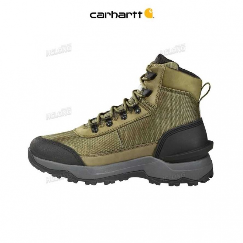 Vert Olive Carhartt 6-Inch Non-Sécurité Embout Hiker Boot Vert - Danmark NNS-5093628