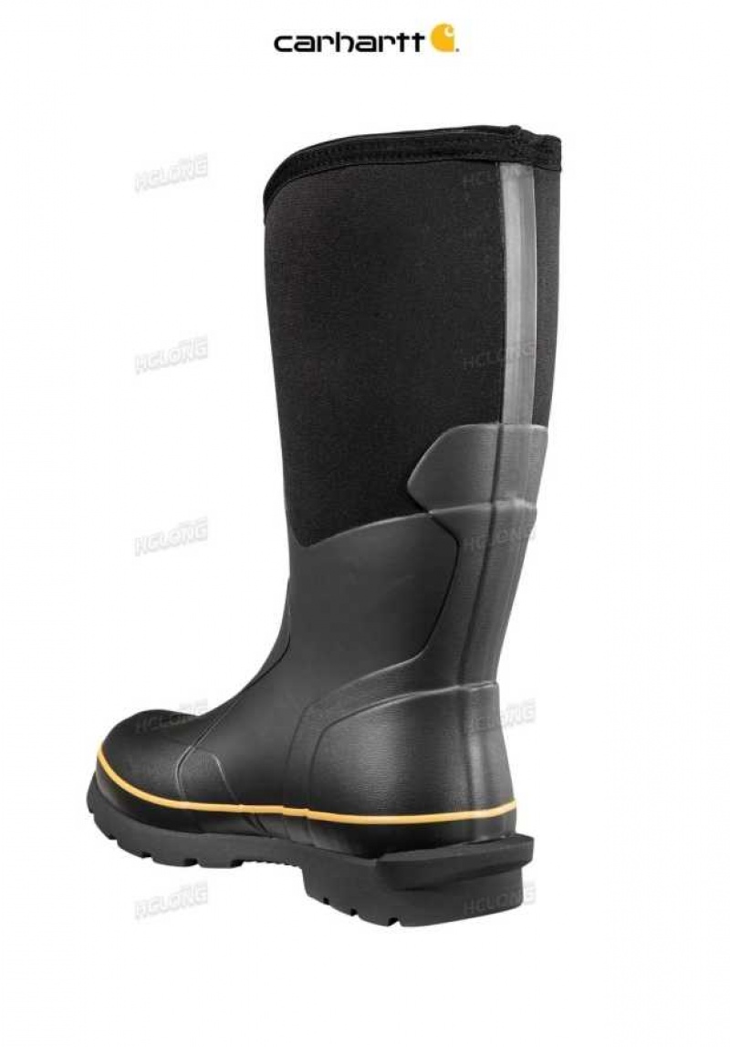 Noir Carhartt Mudrunner 15-Inch Non-Sécurité Embout Rubber Boot - Danmark AUG-5769587