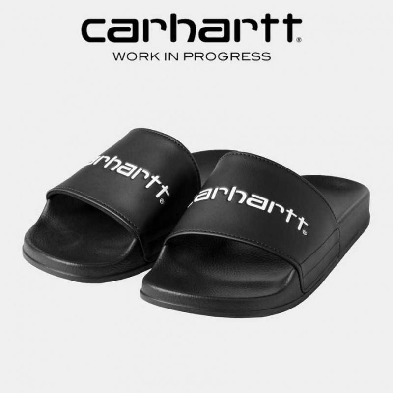 Noir Blanche Carhartt Wip Slippers Noir - Danmark OCC-3783218