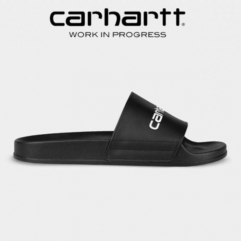 Noir Blanche Carhartt Wip Slippers Noir - Danmark OCC-3783218