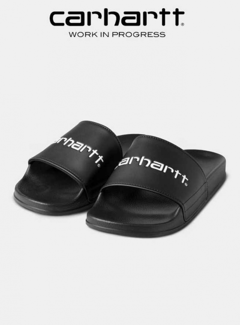 Noir Blanche Carhartt Wip Slippers Noir - Danmark OCC-3783218