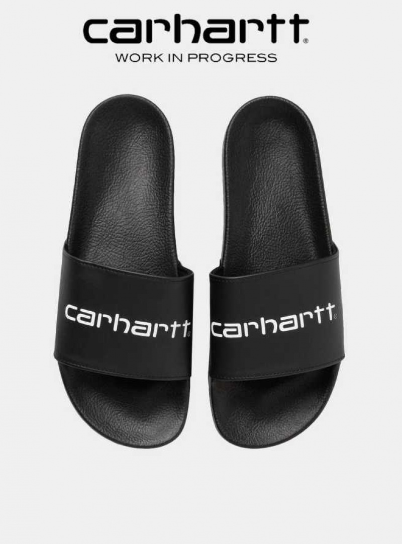 Noir Blanche Carhartt Wip Slippers Noir - Danmark OCC-3783218