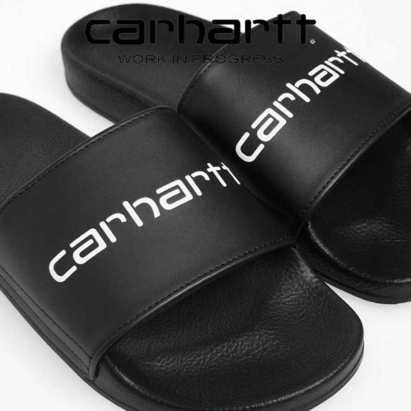 Noir Blanche Carhartt Wip Slippers Noir - Danmark OCC-3783218