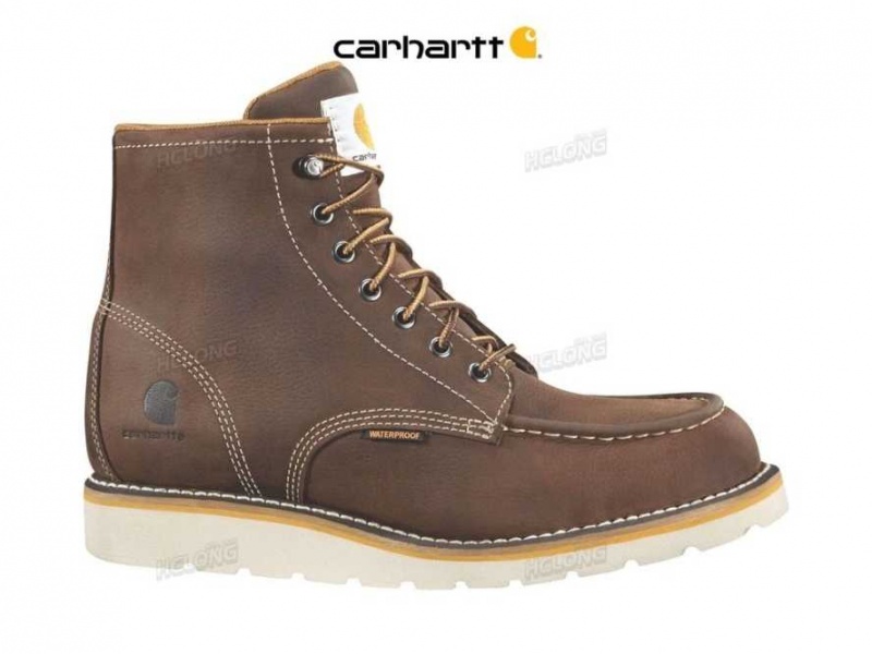 Marron Carhartt 6-Inch Non-Sécurité Embout Wedge Boot - Danmark KGI-2991492