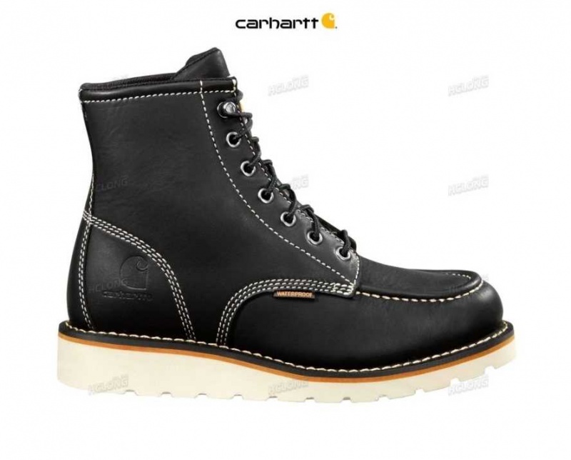 Noir Carhartt 6-Inch Non-Sécurité Embout Wedge Boot - Danmark GNA-2065717