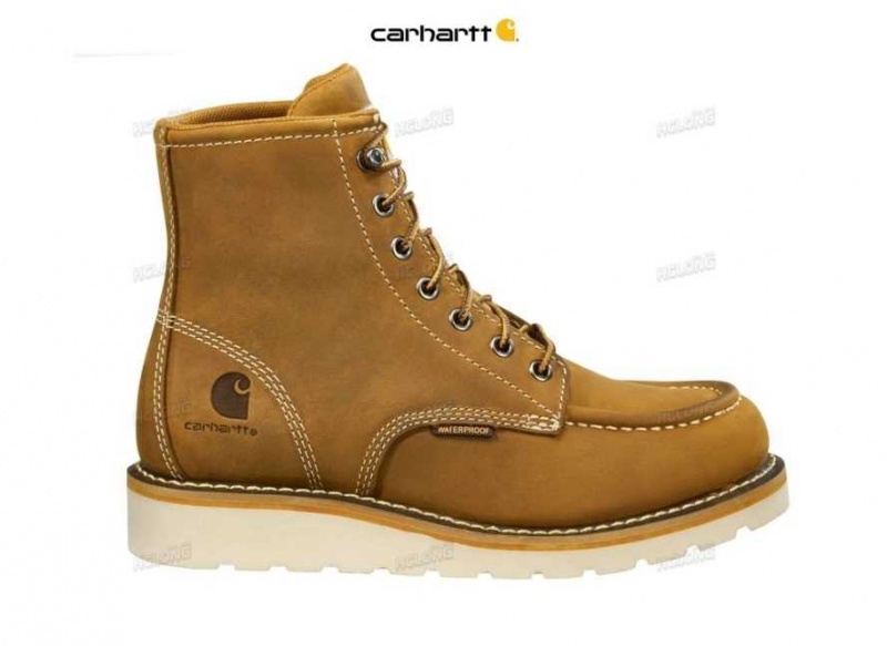 Marron Carhartt 6-Inch Non-Sécurité Embout Wedge Boot - Danmark UUO-9078706