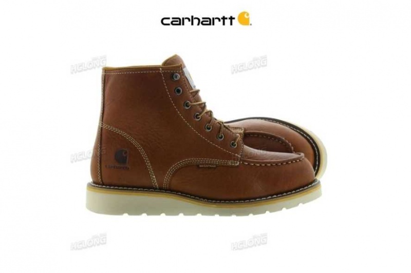 SOFT TAN FULL GRAIN LEATHER Carhartt 6-Inch Non-Sécurité Embout Wedge Boot SOFT TAN FULL GRAIN - Danmark NVS-8776468