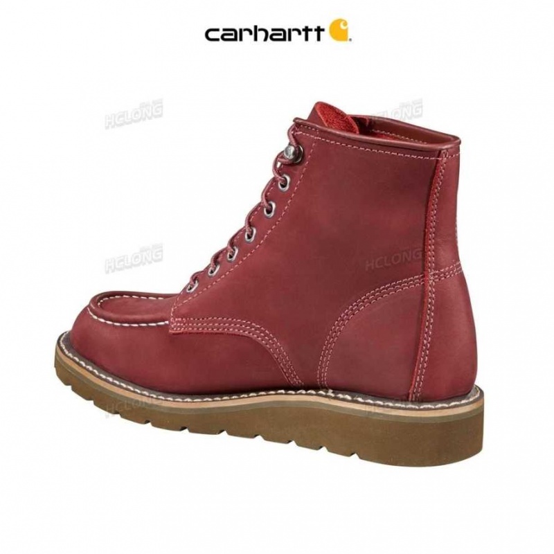 Bordeaux Carhartt Legere 6-Inch Moc Non-Sécurité Embout Wedge Boot - Danmark KWE-4901074