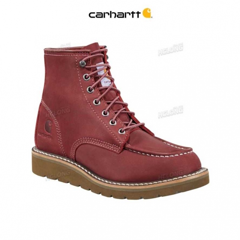 Bordeaux Carhartt Legere 6-Inch Moc Non-Sécurité Embout Wedge Boot - Danmark KWE-4901074