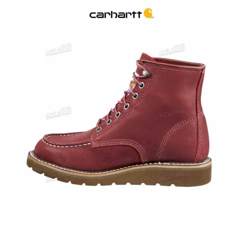 Bordeaux Carhartt Legere 6-Inch Moc Non-Sécurité Embout Wedge Boot - Danmark KWE-4901074