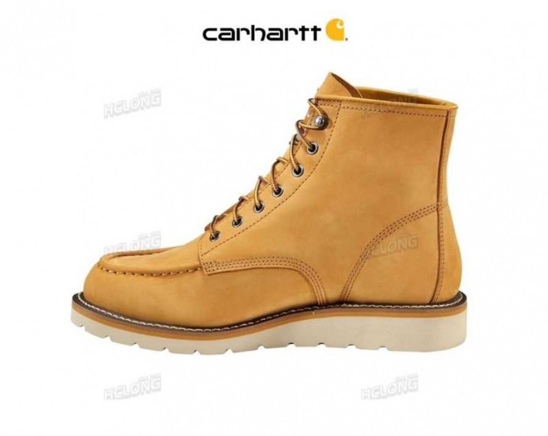 Doré Carhartt 6-Inch Non-Sécurité Embout Wedge Boot - Danmark RGJ-5751590