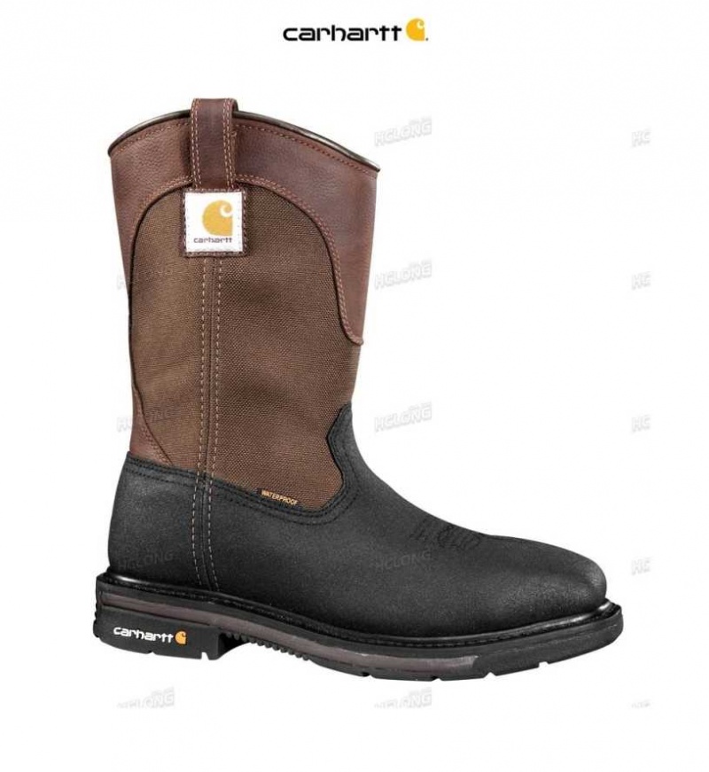 Marron Carhartt 11-Inch Square Steel Embout Wellington Boot - Danmark RGS-9356758