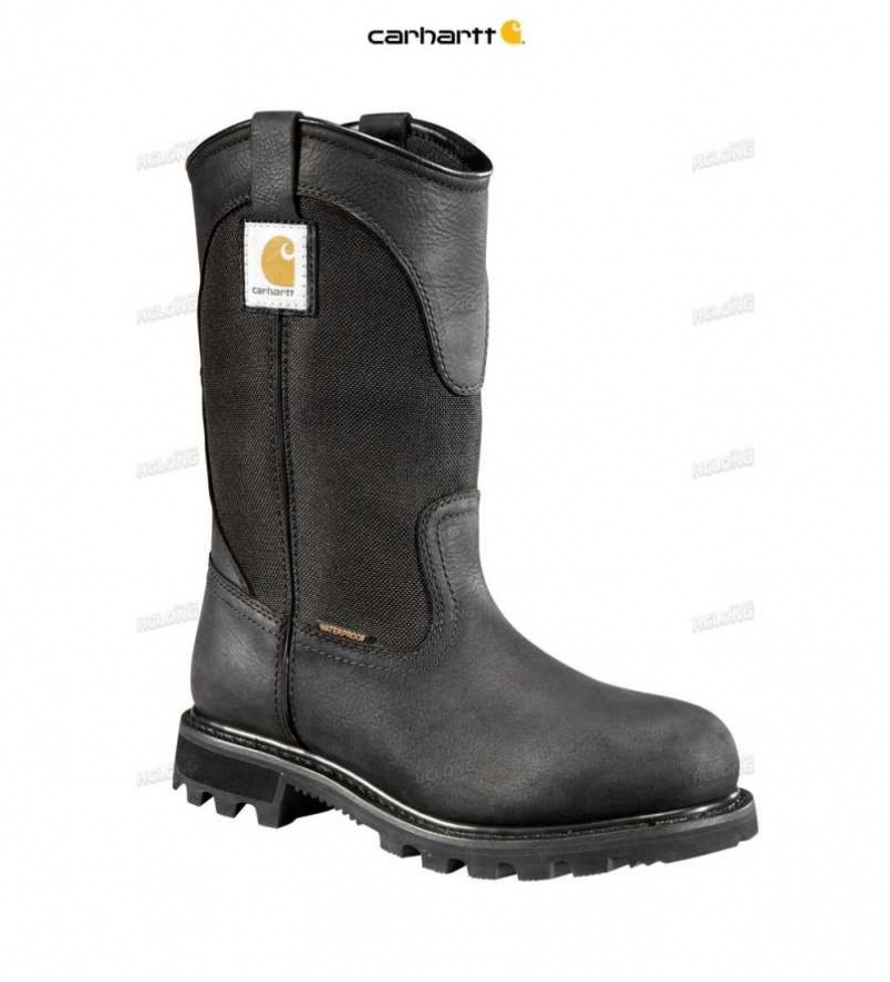 Noir Carhartt 10-Inch Non-Sécurité Embout Wellington Boot - Danmark XBA-6070556