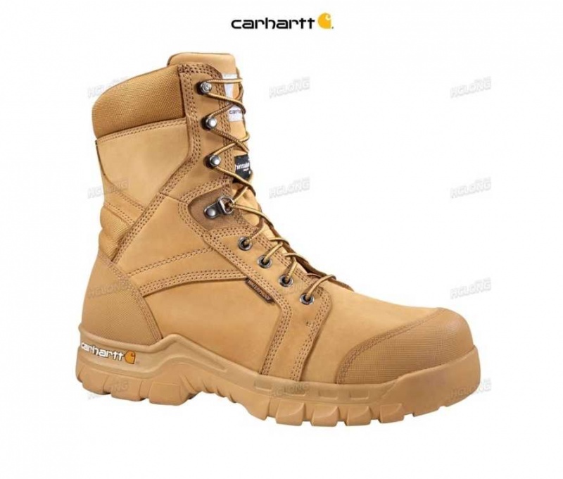 WHEAT NUBUCK Carhartt Rugged Flex 8-Inch Insulated Non-Sécurité Embout Travail Boot WHEAT - Danmark EPZ-9338505