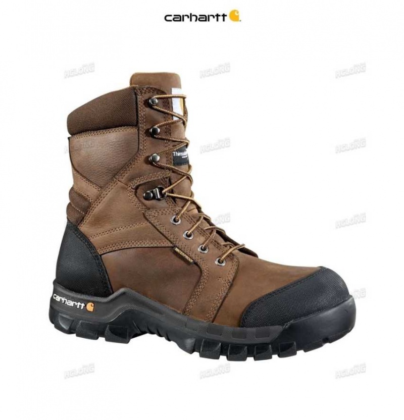 Marron Carhartt Rugged Flex 8-Inch Insulated Composite Embout Travail Boot - Danmark WHI-9138484