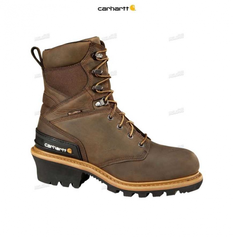 Marron Carhartt 8-Inch Insulated Composite Embout Climbing Boot - Danmark LIA-0638919