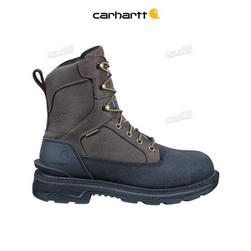 Marron Foncé Carhartt Ironwood Insulated 8-Inch Alloy Embout Travail Boot Marron - Danmark YAK-9900864