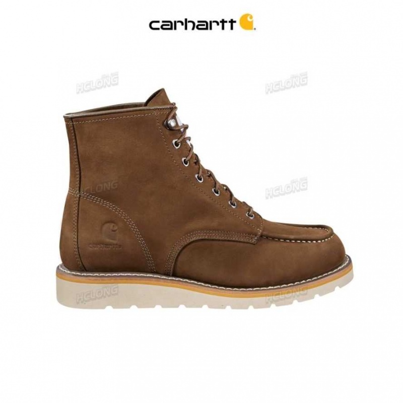 Marron Foncé Carhartt Legere 6-Inch Moc Non-Sécurité Embout Wedge Boot Marron - Danmark OCI-8642780