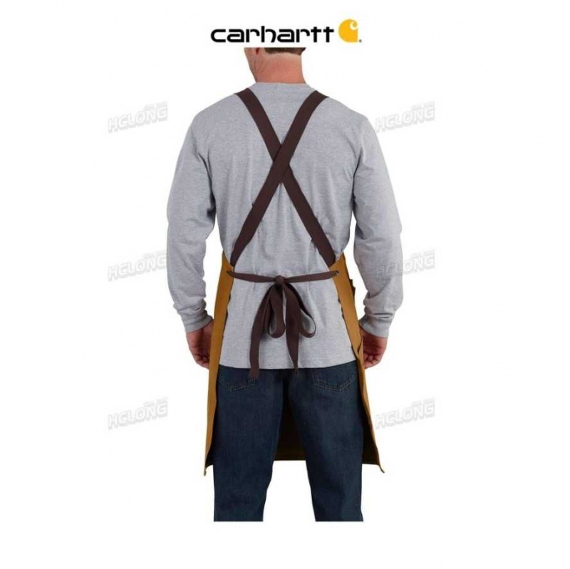 Marron Carhartt Firm Duck Apron - Danmark HXY-9412166