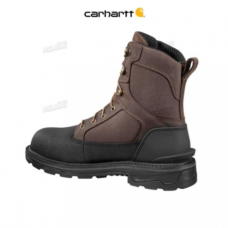 Marron Foncé Carhartt Ironwood Insulated 8-Inch Alloy Embout Travail Boot Marron - Danmark YAK-9900864