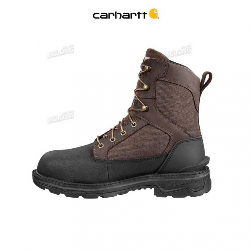 Marron Foncé Carhartt Ironwood Insulated 8-Inch Alloy Embout Travail Boot Marron - Danmark YAK-9900864