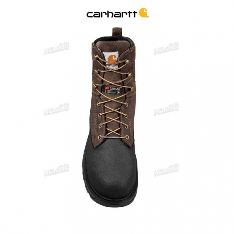 Marron Foncé Carhartt Ironwood Insulated 8-Inch Alloy Embout Travail Boot Marron - Danmark YAK-9900864