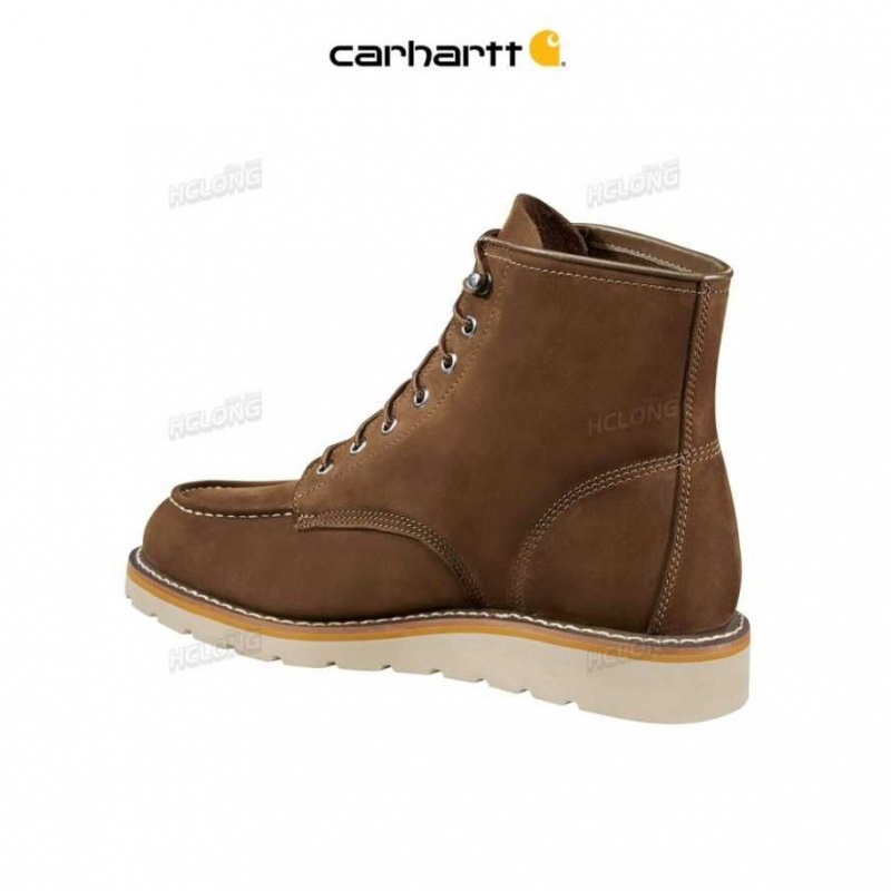 Marron Foncé Carhartt Legere 6-Inch Moc Non-Sécurité Embout Wedge Boot Marron - Danmark OCI-8642780