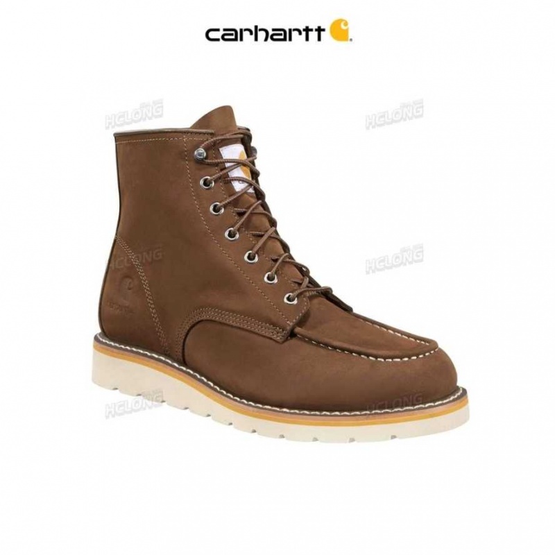 Marron Foncé Carhartt Legere 6-Inch Moc Non-Sécurité Embout Wedge Boot Marron - Danmark OCI-8642780