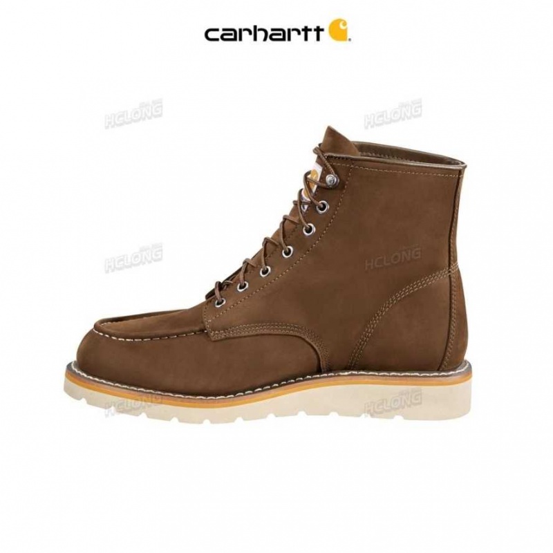 Marron Foncé Carhartt Legere 6-Inch Moc Non-Sécurité Embout Wedge Boot Marron - Danmark OCI-8642780