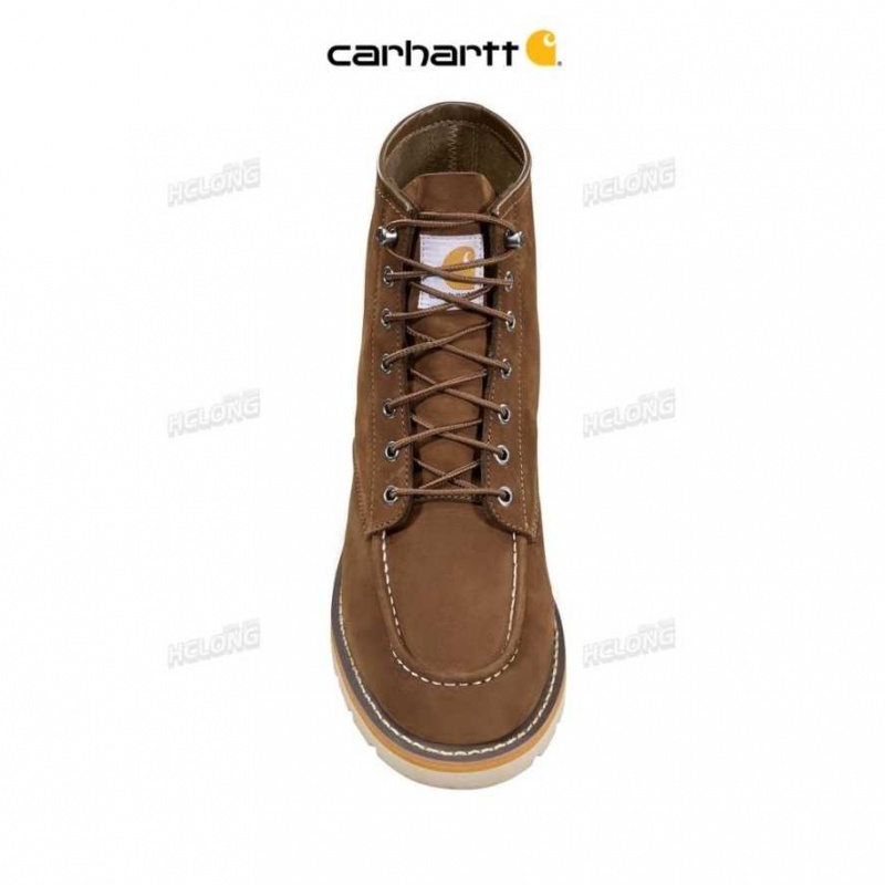 Marron Foncé Carhartt Legere 6-Inch Moc Non-Sécurité Embout Wedge Boot Marron - Danmark OCI-8642780