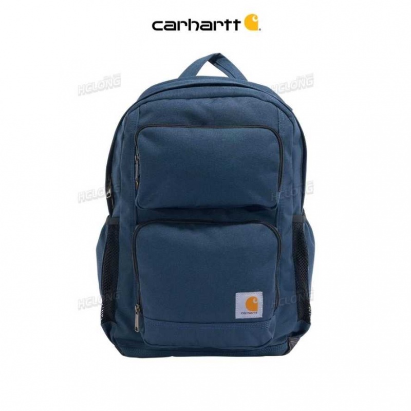 Bleu Marine Carhartt 28L Dual-Compartment Backpack Bleu - Danmark SIO-7687422