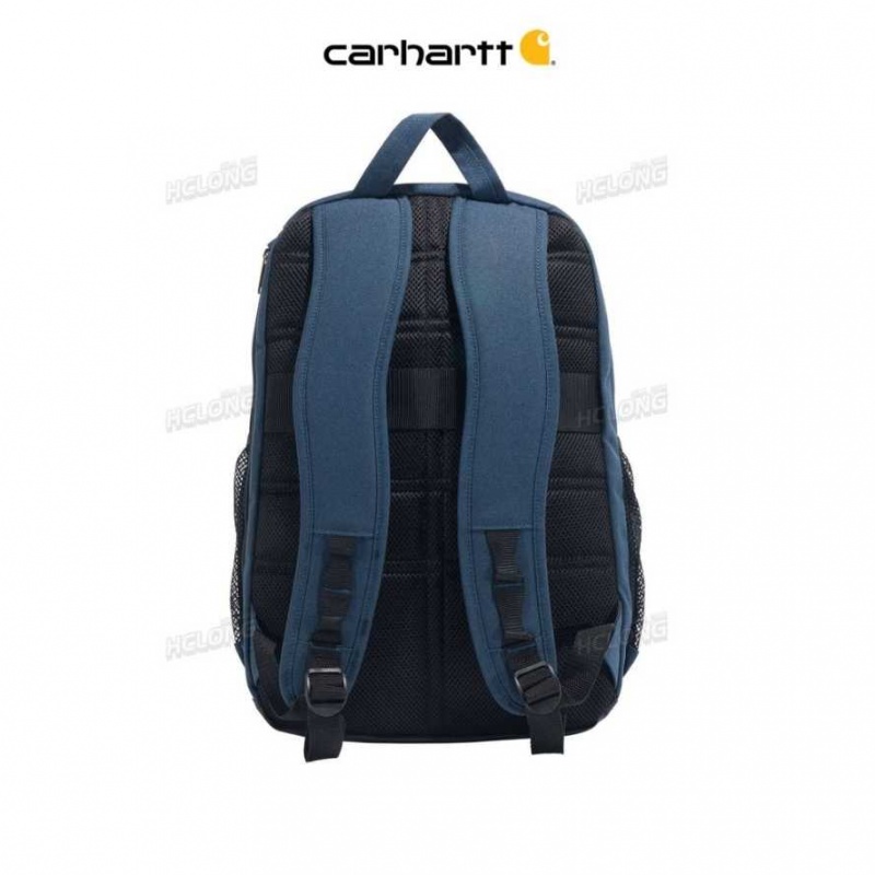 Bleu Marine Carhartt 28L Dual-Compartment Backpack Bleu - Danmark SIO-7687422