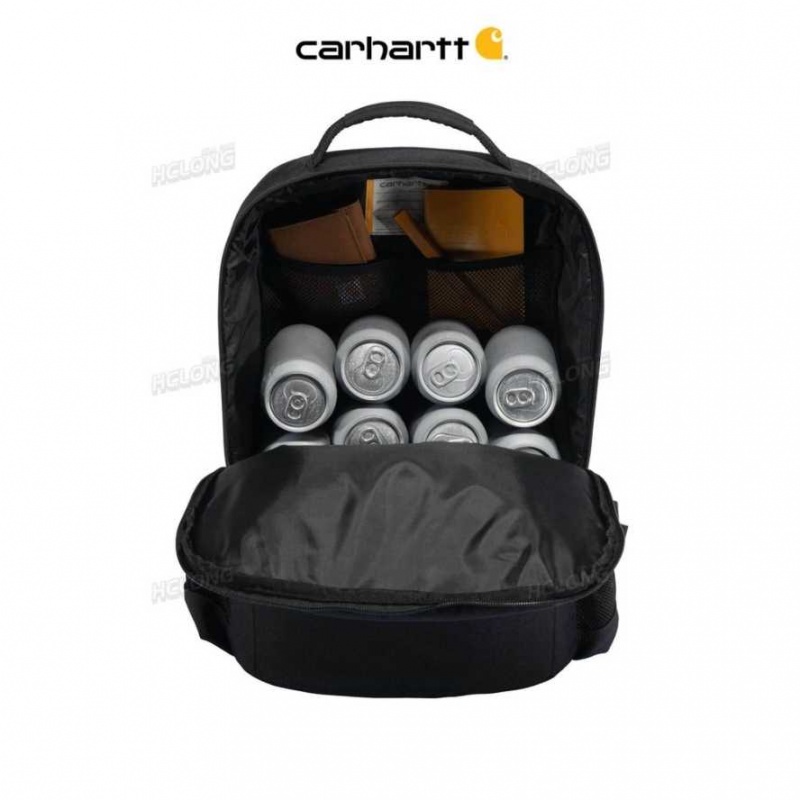 Noir Carhartt Insulated 24 Can Two Compartment Cooler Backpack - Danmark ZJP-8118651