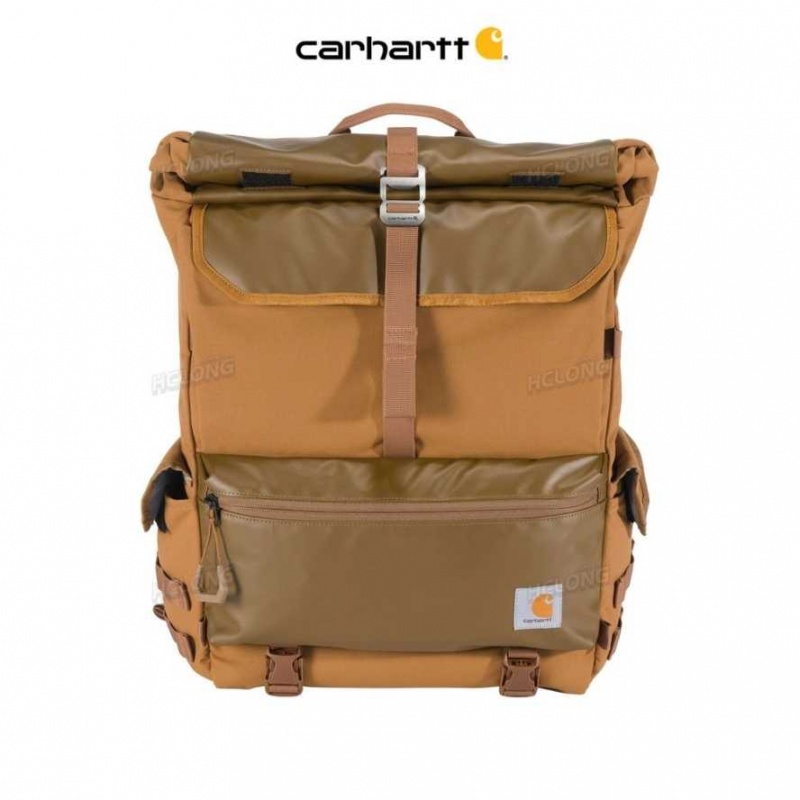 Marron Carhartt 40L Nylon Roll-Top Backpack - Danmark BZI-5944897